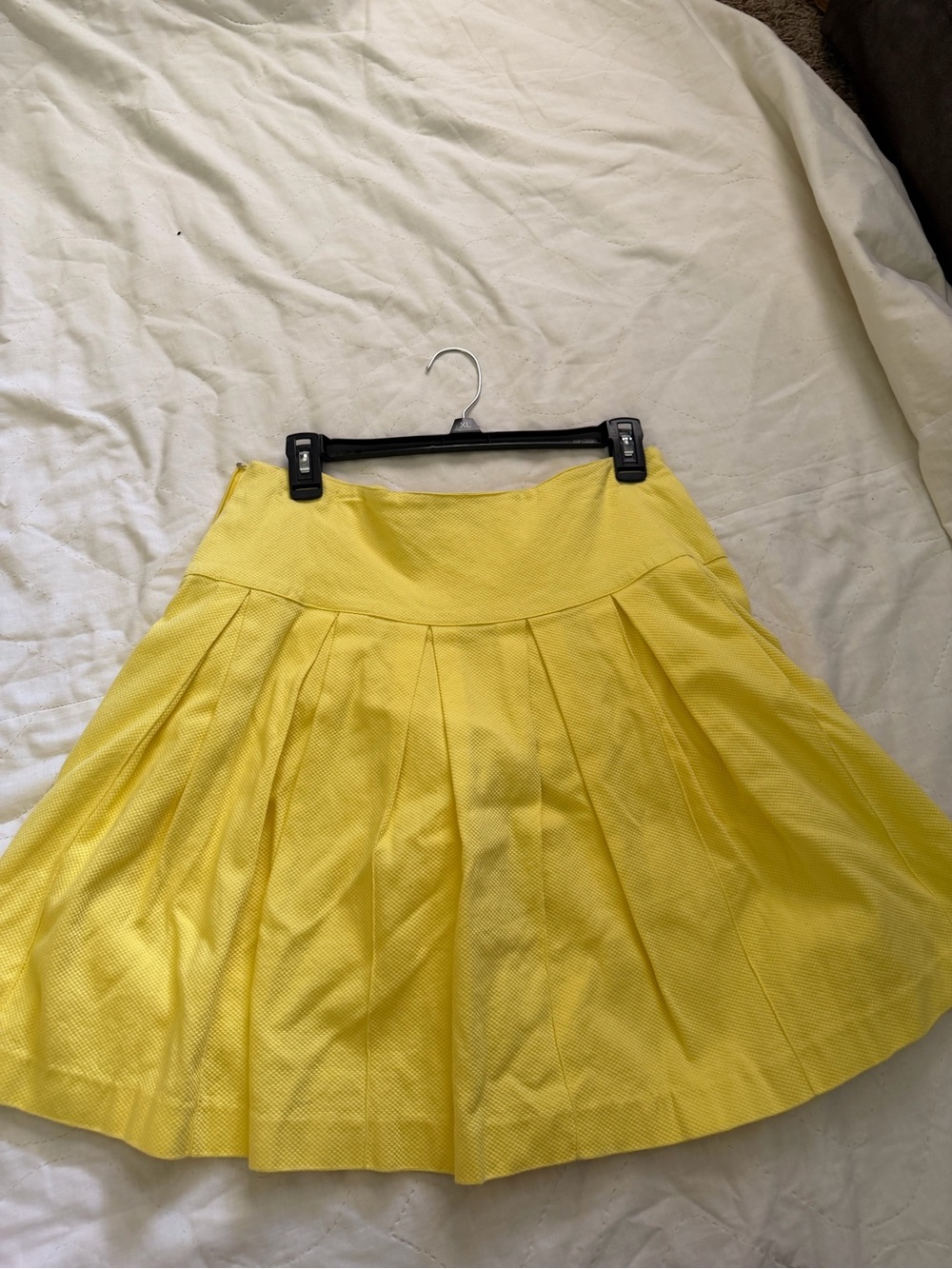 Sunny Yellow Pleated Mini Skirt